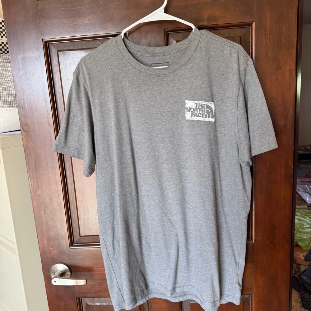 The North Face Heather Gray Short Sleeve Logo Tee